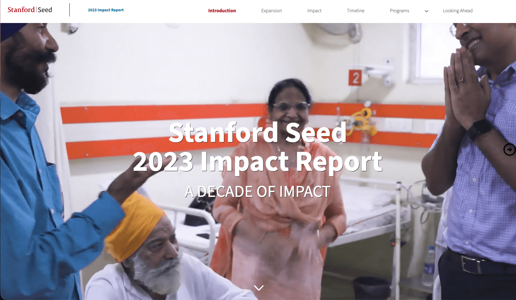 Responsive digital impact report created with Publi